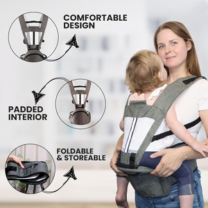 Porte-bébé Ergonomique Respirant pour Nouveau-nés et Tout-petits avec Ceinture Ajustable et Siège de Hanche - Product Image 6
