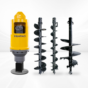 Small Excavator and Skid Steer Hydraulic Auger Drive Suitable for Fence <b>Post</b> Installation Earth Drilling HUAYAO - Product Image 3