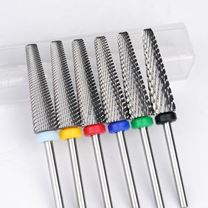 Super Long 5-in-1 Cross Cut Carbide Nail <b>Drill</b> <b>Bit</b> Set for Electric Manicure Acrylic Gel Removal - Product Image 3