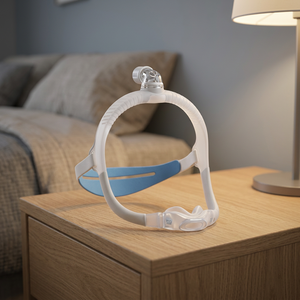 Masque nasal en silicone P30i pour CPAP avec tube de fixation sur le dessus de la tête pour une liberté de mouvement pendant le sommeil - Product Image 3