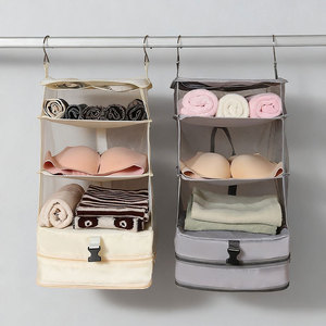 Large Capacity <b>Hanging</b> Clothes Storage Bag Dorm <b>Wardrobe</b> Organizer Pouch Travel Closet <b>Hanging</b> Storage Holder - Product Image 5
