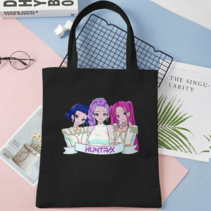 Anpassbare Demon Hunters Pattern Tote Canvas Bag Modische personal isierte Umhängetasche für wieder verwendbare Damen reisen - Product Image 4