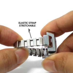 Reloj de Dedo Punk Vintage, Mini Reloj de Aleación con Correa Elástica, Anillos de Pareja, Joyería, Reloj de Cuarzo Retro Romano para Mujer y Hombre - Product Image 3