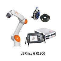 Robot collaboratif KUKA LBR iSY 6 R1300, charge utile 6 kg, avec changeur rapide CNGBS pour la manutention, le soudage, le tending et l'assemblage à haute vitesse