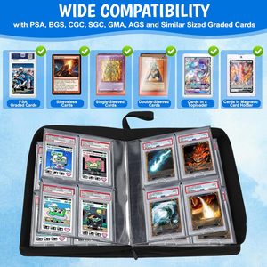 Portefeuille de collection de cartes TCG en cuir PU imperméable avec logo personnalisé, fermeture éclair, 4 pochettes, pour cartes <span class=keywords><strong>Pokémon</strong></span> - Product Image 3