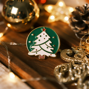 Hot Bán Cá Nhân Giáng Sinh Tuyết Hình Dạng Cây Huy Hiệu Và Pins Kim Loại Đúc In Ấn Quà Lưu Niệm Giáng Sinh Men Ve Áo <span class=keywords><strong>Pin</strong></span> - Product Image 4
