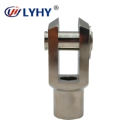 Accessoires de vérin pneumatique LYHY à joint en Y, usinés avec précision, en acier inoxydable robuste, avec connecteur d'extrémité de tige de piston à goupille