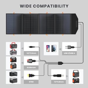 Panneaux solaires monocristallins noirs ALECTER APH-FB147 à bas prix, 120W, 24% d'efficacité, étanches IP65, pliables - Product Image 5