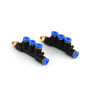 SNS SPWB series 5-way side thread pneumatic push-in connection fittings pipe tube union quick connector