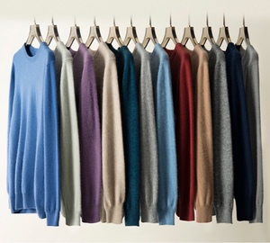 Chất Lượng Cao 100% Cashmere Dày Áo Len Crew Cổ Giản Dị Tùy Chỉnh Biểu Tượng Của Bạn Áo Len Lỏng Quá Khổ Dệt Kim Áo Len Cho Người Đàn Ông - Product Image 1