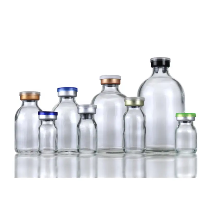 Sterile Empty Glass Vials 7ml 10ml 20ml 30ml 50ml 100ml Round Medical glass bottle for Injection