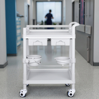 Chariot d'Anesthésie Multifonctionnel en Plastique ABS pour Hôpital, Chariot Médical d'Urgence pour Médicaments, Design Moderne, 4 Roulettes Individuelles