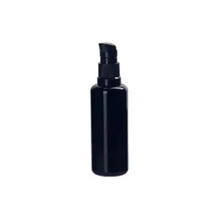 Flacone di vetro nero 50 ml confezione cosmetica vuota flacone di vetro nero viola dispenser per pompa vuoto da 50 ml per crema