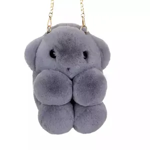 OT sell-Bolso de oso de peluche de dibujos animados para mujer, bandolera de oso de peluche