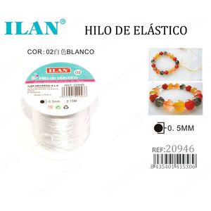 Fil élastique Ilan 0,5 mm 15 m pour la fabrication de bijoux et de perles - Product Image 1