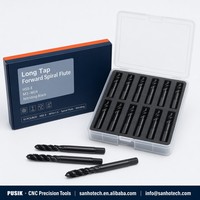 Tap Mesin Baja Tahan Karat Lubang Buta Dalam, Tangkai Panjang, Spiral Flute, Lapisan TiCN Kobalt M35, HSS-E, DIN376 M2 M20