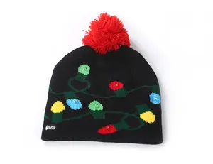 2022 Amazon Hot Sell Christmas Beanie Hat buon natale per adulti cappello di natale