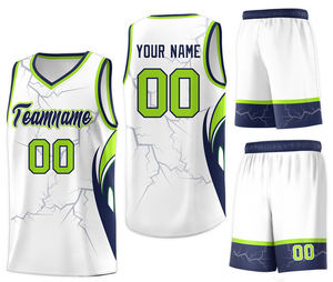 Gestalten Sie Ihr Eigenes Schnelltrocknendes Basketball-Trikot Digitaldruck Wendbar Atmungsaktiv Maßgefertigte Basketball-Uniform - Product Image 3