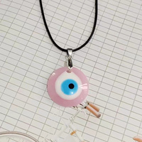 Nouveautés spirituel produit semi-fini guérison avec corde résine bleu dinde mauvais yeux pendentifs pour cadeau