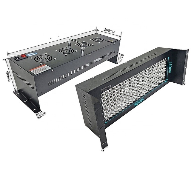 New VTECH PLC Automatic Air Cooled UV LED Curing Machine 365/395/405nm 720W/800W Experiment Drying Tunnel Conveyor T-Shirt