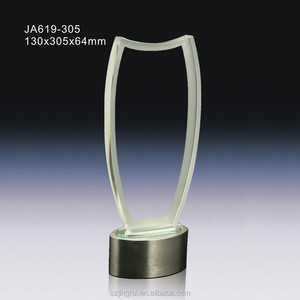 Personalizar el diseño de trofeo de Metal hecho K9 de cristal y plata Base de Metal recuerdo Trofeos Copa para Oscar - Product Image 2