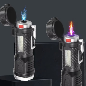 Açık acil taşınabilir elektrik ark ateşleme çakmak Mini el feneri kamp için çok fonksiyonlu su geçirmez şarj edilebilir - Product Image 1