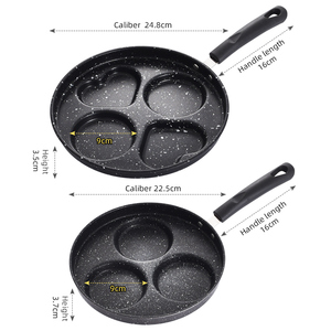 Poêle à frire antiadhésive à quatre trous Yuedisi, bon marché, pour le petit-<span class=keywords><strong>d</strong></span>éjeuner, les crêpes, les omelettes, la cuisson, poêle à frire antiadhésive - Product Image 6