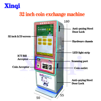 Distributeur automatique de pièces de monnaie de haute qualité en gros d'usine, machine à échanger les pièces de monnaie automatique, machine à jetons personnalisée