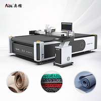 Máquina de Corte de Alfombras y Tapetes con Cuchilla Oscilante Personalizada AOL-1625 1825 con Mesa de Alimentación Automática