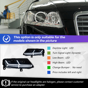 2008-2011 Audi A6L Ensemble de phares Nouvelle lentille en plastique double lumière LED modifiée Applicable pour le modèle Audi A6 - Product Image 5
