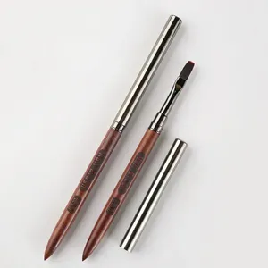 Wood Gel Painting Brush Nail Art for Gel Tip Extension Acrylic <b>Builder</b> Accessory Nail Art Brushes Manicure UV Gel Nails Brush - Product Image 6