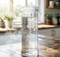 Botol Kaca Bulat Terinspirasi Bambu Elegan 420ml Tutup Label Air Mineral Jus Tahan Lama Ramah Lingkungan Wadah Dapat Digunakan Kembali Sishang