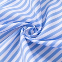 Tissu en Coton Rayé Bleu 100 % Coton Super Vendu pour Chemise Homme