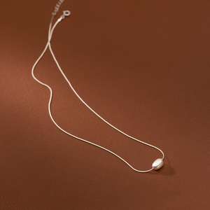 S925 <b>Silver</b> Double-Layer <b>Necklace</b> with Domestic <b>Pearl</b> Niche Design Crushed Shijia Strong Light <b>Pearls</b> Model Y02460 - Product Image 3