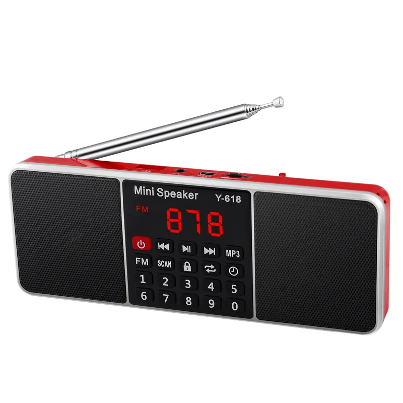 Rádio fm portátil, alta qualidade e barato, feita com cartão usb tf, digital, casa, rádio dc