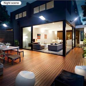 Lampe murale solaire LED extérieure en gros, détection corporelle IP65, étanche, pour patio, garage, sécurité, télécommande, éclairage de rue - Product Image 6