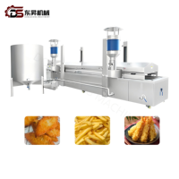 Fabrieksleverancier semi-automatische productielijn voor het snijden, blancheren en frituren van aardappelchips, kleine schaal frietmachine