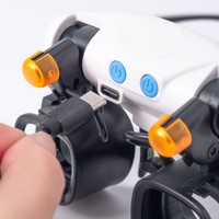 Head-mounted LED Light USB Rechargeable Magnifying Glass Lens Watch Mechanical Electronics Repair Jewelry Appraisal