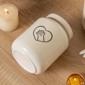 Engravable özel evcil hayvan vazosu Dogs anıt Pet köpekler kediler için kremasyon çömleği külleri oyma Metal seramik bellek sake Urn Urn - Product Image 5