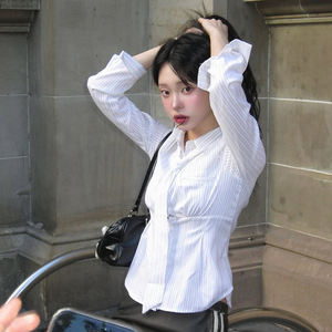 Blusa Elegante de Oficina para Mujer, Corte Regular, Color Sólido, con Lazo y Diseño Sencillo, en Poliéster - Product Image 4