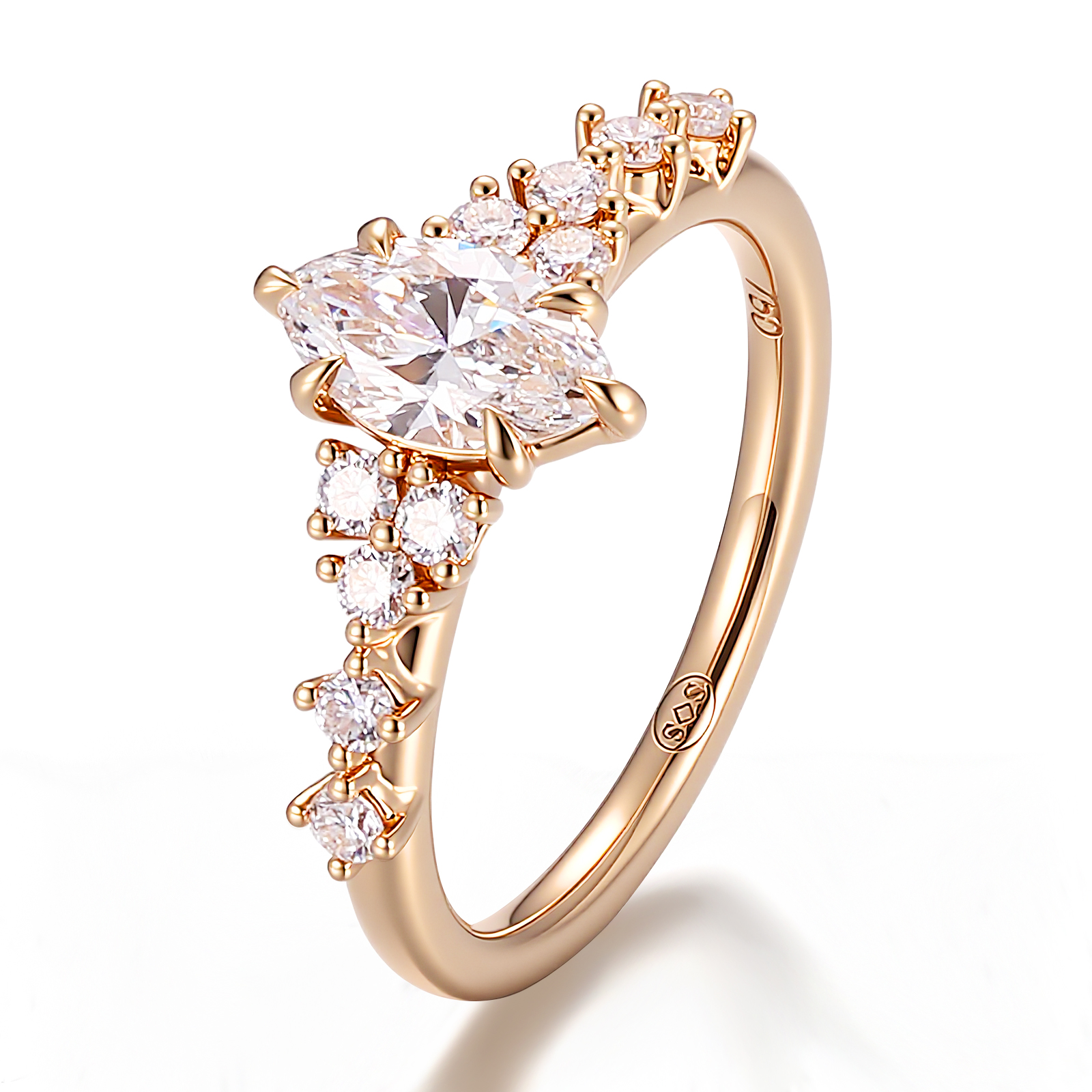 แหวนเพชรแท้ 18K ทองคำแท้