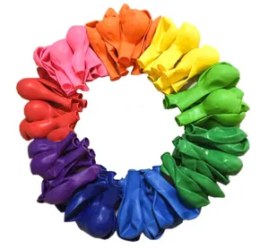 12 인치 무지개 풍선 헬륨 또는 공기 사용 밝은 색상 라텍스 풍선 어린이 생일 파티 장식