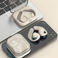 Écouteurs sportifs TWS V5.3 portables avec crochets supra-auriculaires pour un confort ultime et un ajustement sécurisé, basses profondes, étanches IPX4, écouteurs OWS