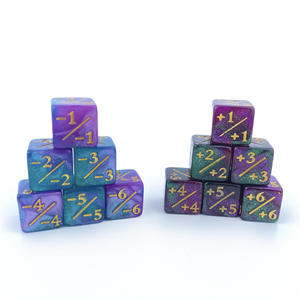 Marca mágica 16mm dados de plástico acrílico multiusos entretenimiento esquina cuadrada +-dados de juego de resta de adición - Product Image 2