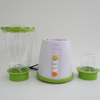 2-in-1 Groene Elektrische Blender & Mixer 3-Snelheden Sapcentrifuge 1.6-2.0L 250W voor Smoothies/Shakes/Babyvoeding Huishoudelijk Keukenapparaat