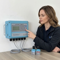 High Accuracy Portable Ultrasonic Water Flow Meter Handheld Non-invasive Liquid Flow Sensor for Industrial Pipe OEM Wholesale