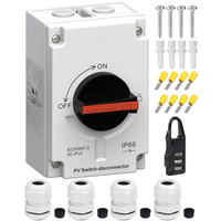 Interrupteur-sectionneur solaire IP66 1 ou 2 chaînes DC1200C 32A IEC 60947-3 verrouillable et étanche