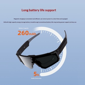 Occhiali Sportivi Smart AI con Fotocamera, Lenti Bluetooth, Montatura in PC, Stile Vintage Piccolo V06, Occhiali da Esterno per Ciclismo, Corsa, Escursionismo - Product Image 4