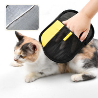 Gants de nettoyage électrostatiques en microfibre de polyester de luxe pour poils d'animaux, personnalisables avec logo, pour toilettage de chiens et chats