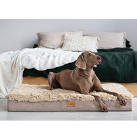 Lit pour grand chien en mousse à mémoire de forme lavable personnalisé lit orthopédique de luxe pour chien en plein air